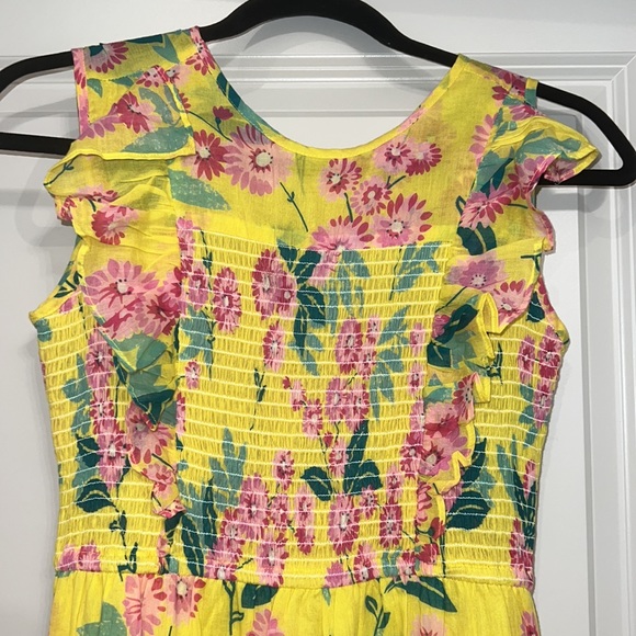 Banjanan Iris Yellow Floral Smocked Dress - Picture 9 of 11